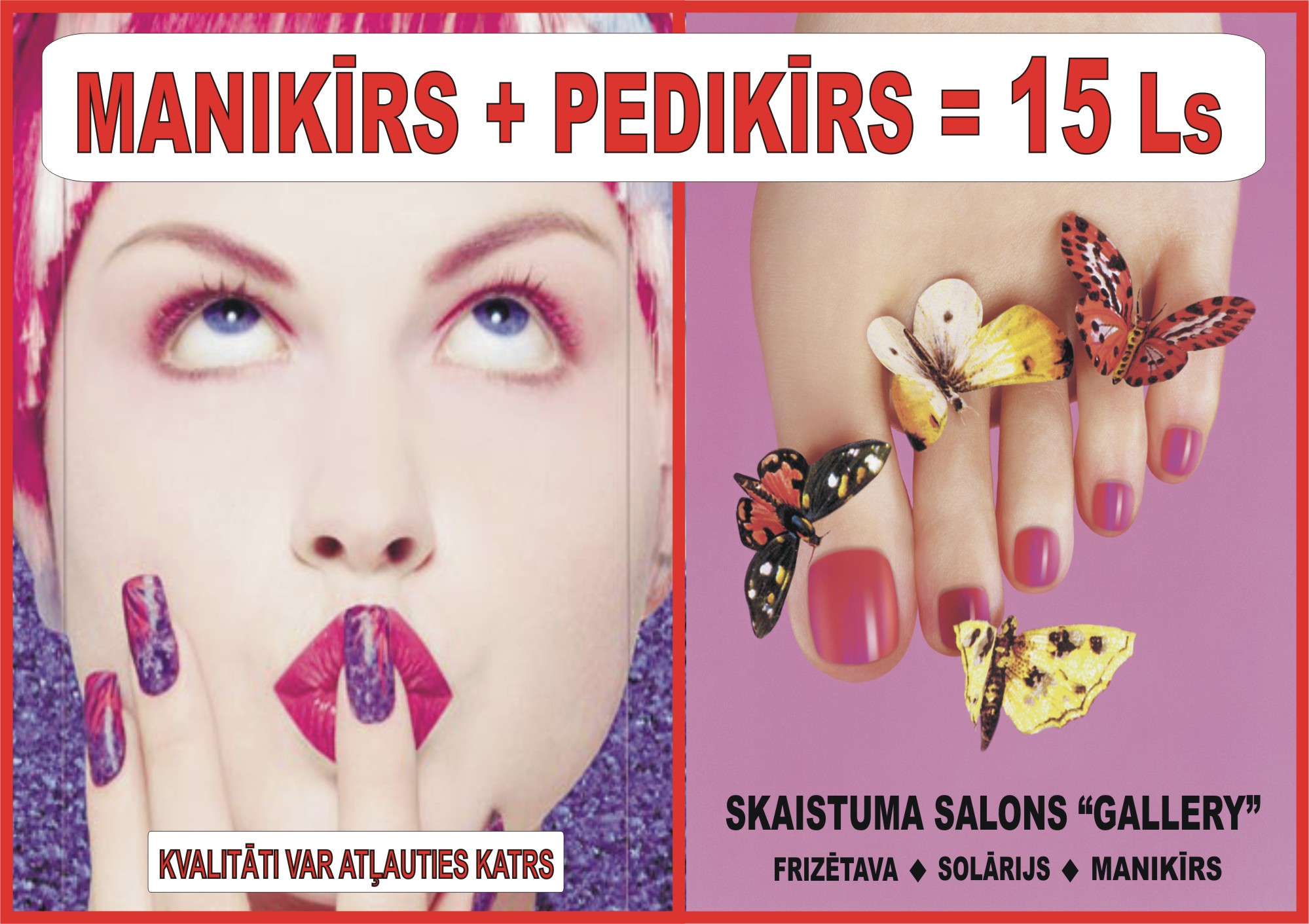 Manikirs plus pedikirs 15 lati